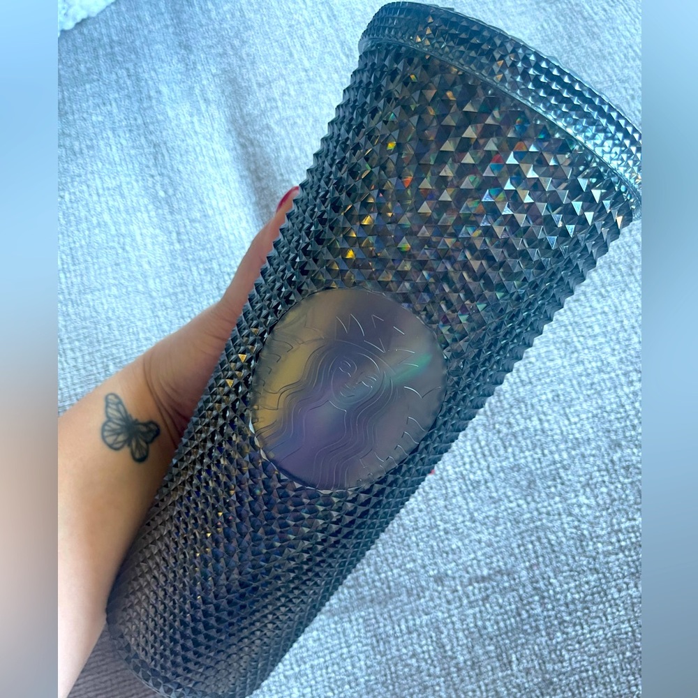 Starbucks China studded iridescent black tumbler 24oz